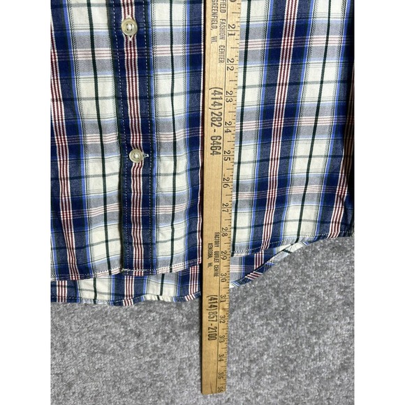 Gap Standard Fit Button Down Shirt Mens Size Medium Blue Plaid Chest Pocket NWT - Picture 9 of 10